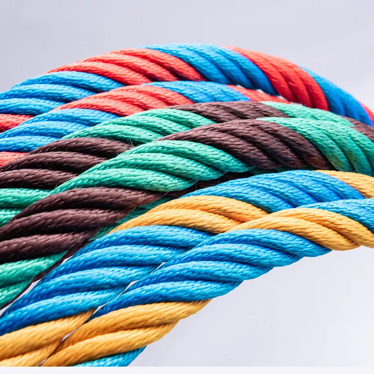 6-Strand Steel Wire Composite Rope multi-color coiled texture close-up